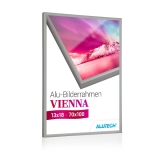 Alu-Bilderrahmen Vienna - alu matt eloxiert - 50 x 70 cm - 2 mm Polycarbonat klar