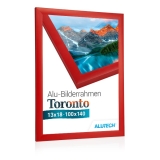 Alu-Bilderrahmen Toronto - rot matt (RAL 3000) - 13 x 18 cm - Bilderglas klar
