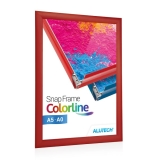 Klapprahmen Colorline - rot matt (RAL 3000) - 84 x 118,9 cm (DIN A0) - Ecken Gehrung