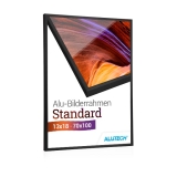 Alu-Bilderrahmen Standard - schwarz matt gebürstet - 29,7 x 42 cm (DIN A3) - Polystyrol klar