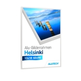 Alu-Bilderrahmen Helsinki - weiß matt (RAL 9016) - 28 x 35 cm - Antireflexglas