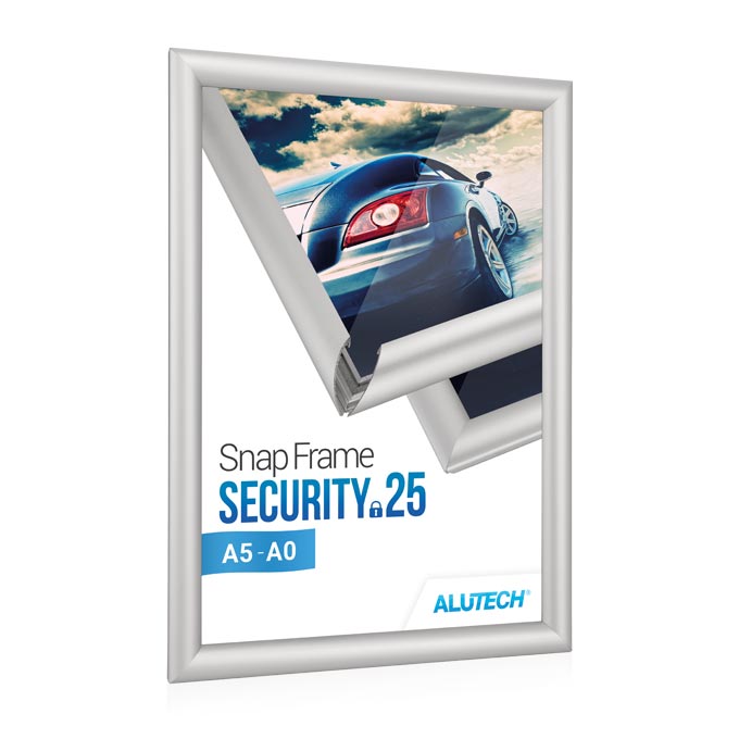 1 x DIN A1  Alu Sicherheits-Klapprahmen Security-Rahmen 