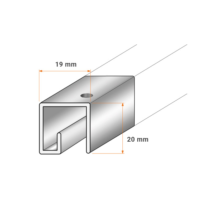 Deckenschiene Compact - weiß glanz (RAL 9016) - 100 cm