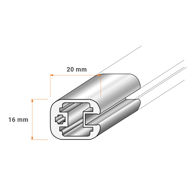 Spritzschutzrahmen Visible - silber matt - 59,4 x 84 cm (DIN A1) - Querformat - 3 mm Polycarbonat klar