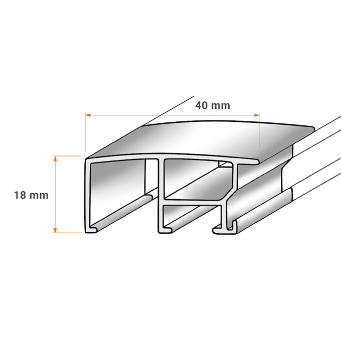 Alu-Bilderrahmen Mega - silber fein gebürstet - 59,4 x 84 cm (DIN A1) - Plexiglas® UV 100 matt
