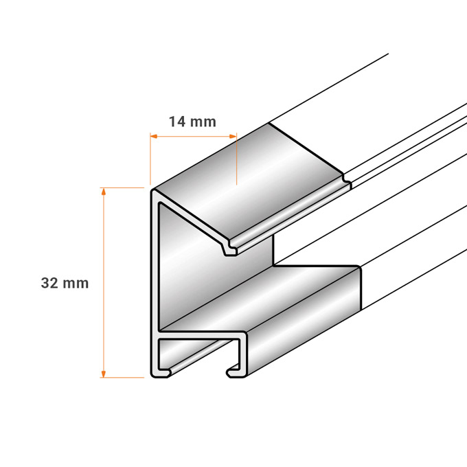 Pinnwandrahmen Pinnguin - silber matt - 21 x 29,7 cm (DIN A4) - Kork