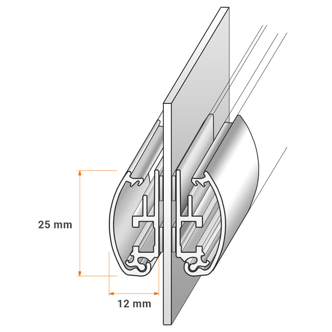 Klapprahmen Windowframe Set - 2er Pack - silber matt - 21 x 29,7 cm (DIN A4) - Ecken Gehrung